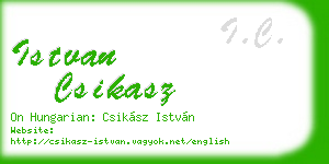 istvan csikasz business card
