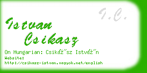 istvan csikasz business card